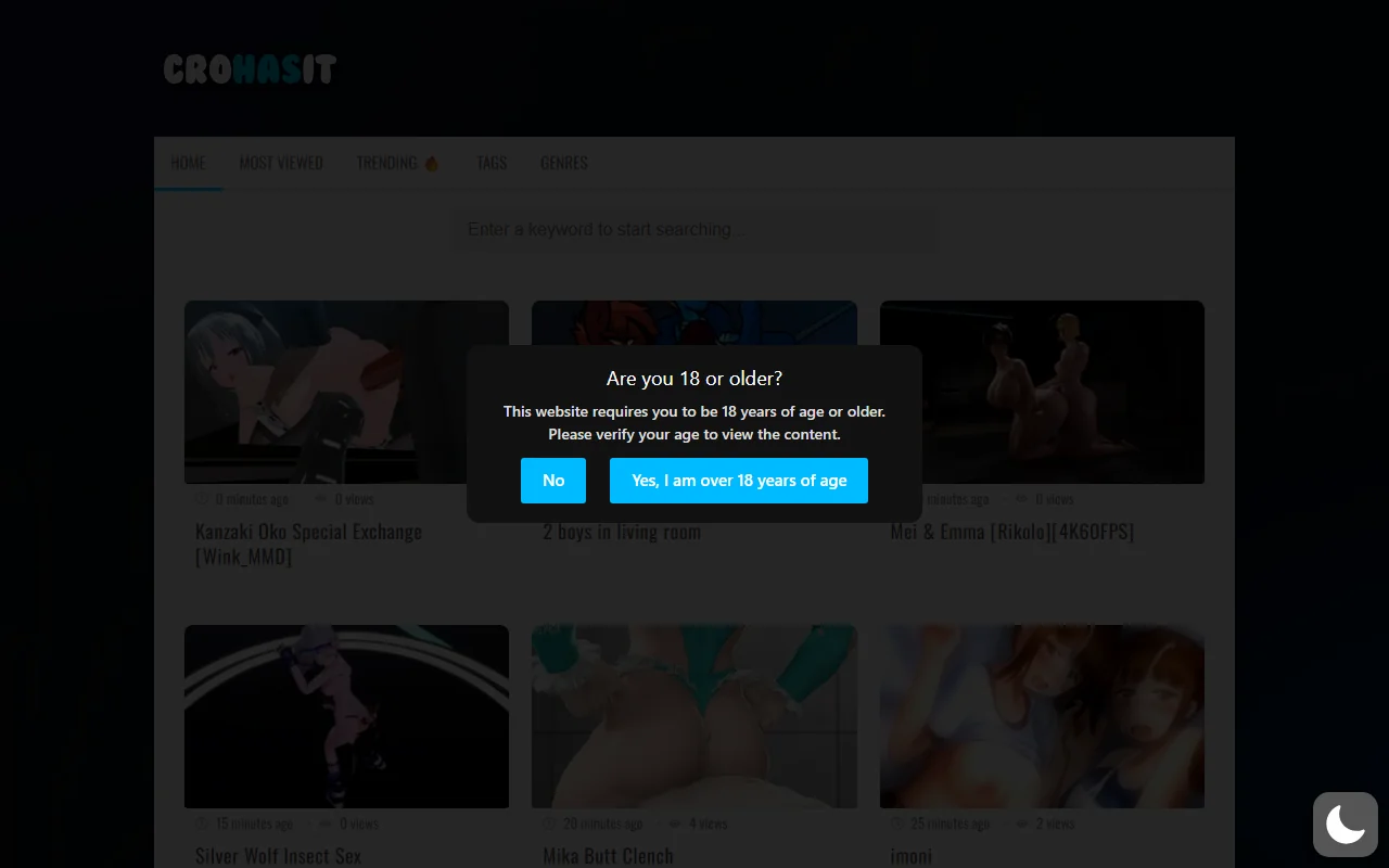 Screenshot: Crohasit Website Review Screenshot of Crohasit Website Review